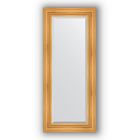 Зеркало с фацетом в багетной раме - травленое золото 99 мм, 59 х 139 см, Evoform - фото 6051045