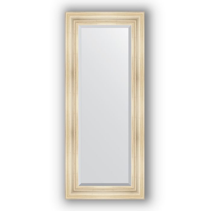Зеркало с фацетом в багетной раме - травленое серебро 99 мм, 59 х 139 см, Evoform