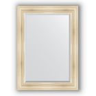 Зеркало с фацетом в багетной раме - травленое серебро 99 мм, 79 х 109 см, Evoform - фото 306897760