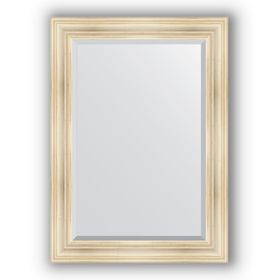 Зеркало с фацетом в багетной раме - травленое серебро 99 мм, 79 х 109 см, Evoform