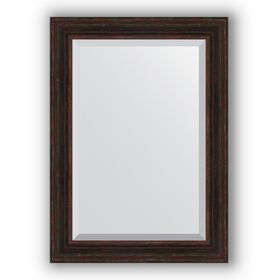 Зеркало с фацетом в багетной раме - тёмный прованс 99 мм, 79 х 109 см, Evoform