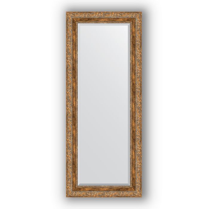 Зеркало с фацетом в багетной раме - виньетка античная бронза 85 мм, 55 х 135 см, Evoform