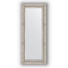 Зеркало с фацетом в багетной раме - римское серебро 88 мм, 56 х 136 см, Evoform - фото 306897765