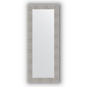 Зеркало в багетной раме - волна хром 90 мм, 60 х 150 см, Evoform