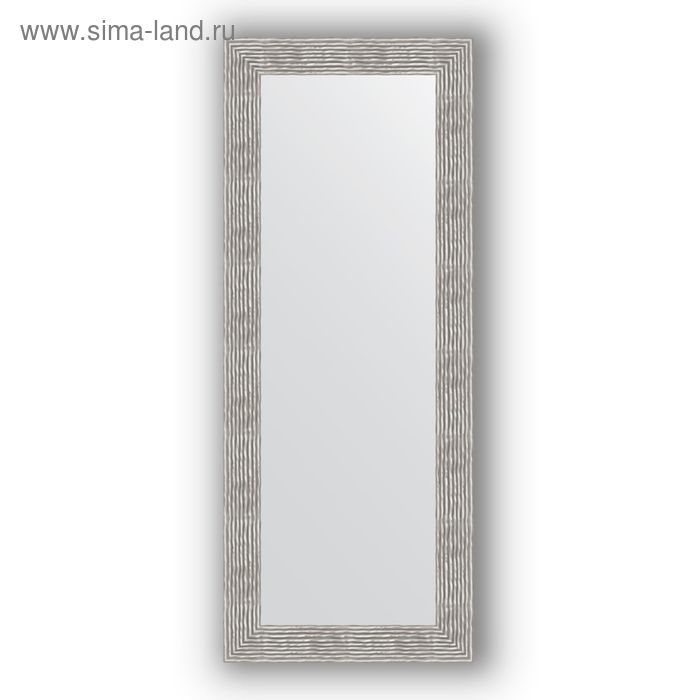 Зеркало в багетной раме - волна хром 90 мм, 60 х 150 см, Evoform - Фото 1