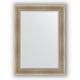 Зеркало с фацетом в багетной раме - серебряный акведук 93 мм, 77 х 107 см, Evoform