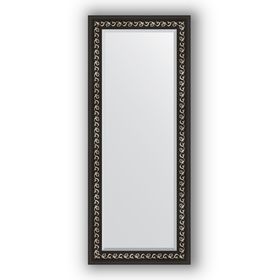 Зеркало с фацетом в багетной раме - чёрный ардеко 81 мм, 60 х 145 см, Evoform