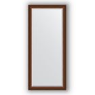 Зеркало с фацетом в багетной раме - орех 65 мм, 72 х 162 см, Evoform - фото 306897802