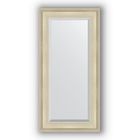 Зеркало с фацетом в багетной раме - травленое серебро 95 мм, 58 х 118 см, Evoform - фото 6051088