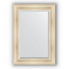 Зеркало с фацетом в багетной раме - травленое серебро 99 мм, 69 х 99 см, Evoform - фото 306897806