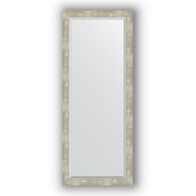 Зеркало с фацетом в багетной раме - алюминий 61 мм, 61 х 151 см, Evoform