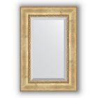 Зеркало с фацетом в багетной раме - состаренное серебро с орнаментом 120 мм, 62 х 92 см, Evoform - фото 6051115
