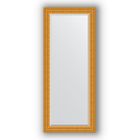 Зеркало с фацетом в багетной раме - сусальное золото 80 мм, 65 х 155 см, Evoform - фото 6051119