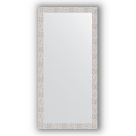 Зеркало в багетной раме - соты алюминий 70 мм, 76 х 156 см, Evoform