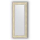 Зеркало с фацетом в багетной раме - травленое серебро 95 мм, 58 х 138 см, Evoform - фото 6051141