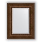Зеркало с фацетом в багетной раме - состаренная бронза с орнаментом 120 мм, 62 х 82 см, Evoform - фото 6051148