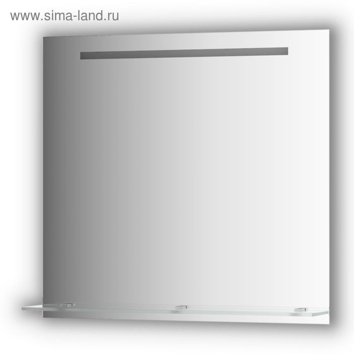 Зеркало с полочкой 80 см, со встроенным LED-светильником 6 Вт, 80x75 см, Evoform - Фото 1