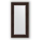 Зеркало с фацетом в багетной раме - тёмный прованс 99 мм, 59 х 119 см, Evoform - фото 6051181