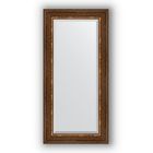Зеркало с фацетом в багетной раме - римская бронза 88 мм, 56 х 116 см, Evoform - фото 6051191