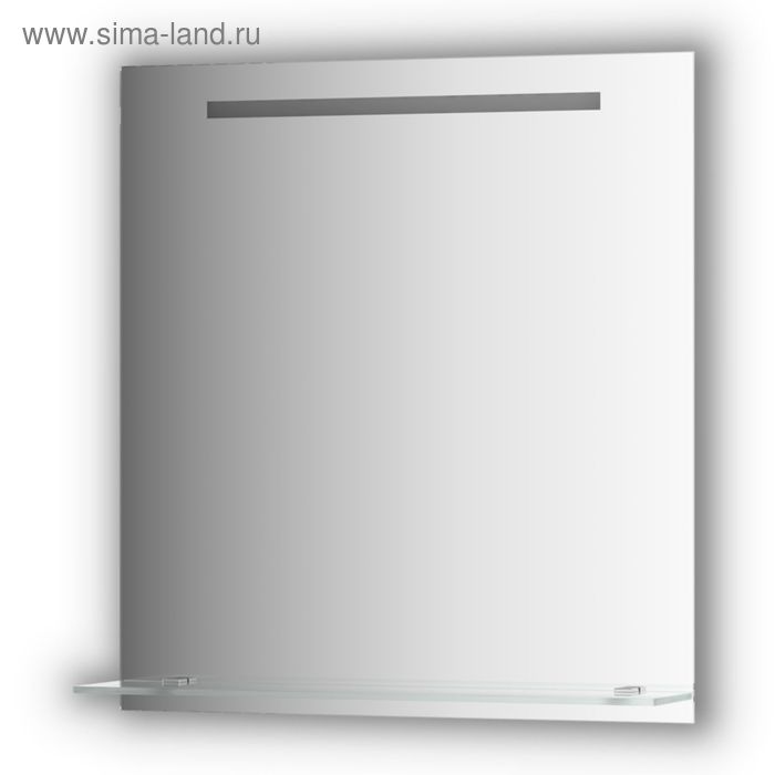 Зеркало с полочкой 70 см, со встроенным LED-светильником 5 Вт, 70x75 см, Evoform - Фото 1