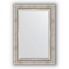 Зеркало с фацетом в багетной раме - римское серебро 88 мм, 66 х 96 см, Evoform - фото 306897921