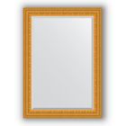 Зеркало с фацетом в багетной раме - сусальное золото 80 мм, 75 х 105 см, Evoform - фото 6051215