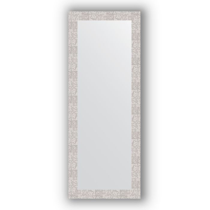 Зеркало в багетной раме - соты алюминий 70 мм, 56 х 146 см, Evoform