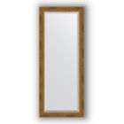 Зеркало с фацетом в багетной раме - состаренное бронза с плетением 70 мм, 58 х 143 см, Evoform - фото 306897934