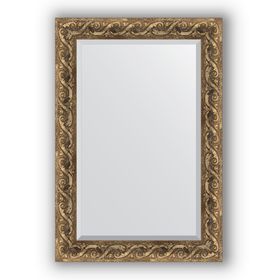 Зеркало с фацетом в багетной раме - фреска 84 мм, 66 х 96 см, Evoform