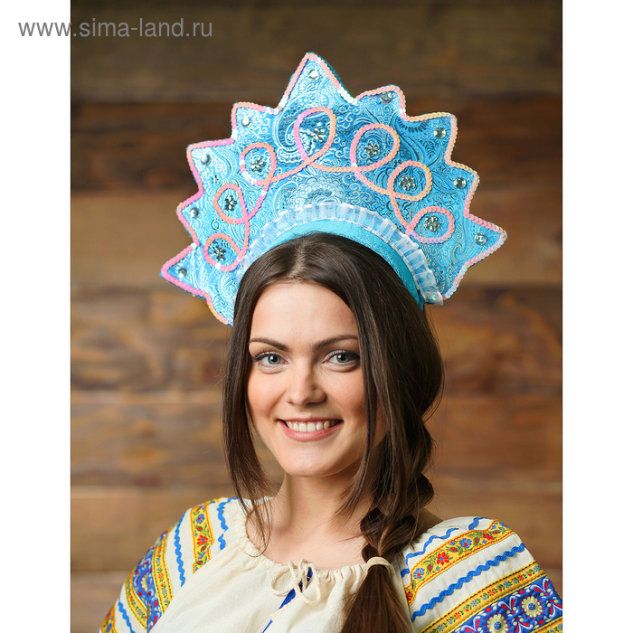 Карнавальный кокошник "Снежная Королева" - Фото 1