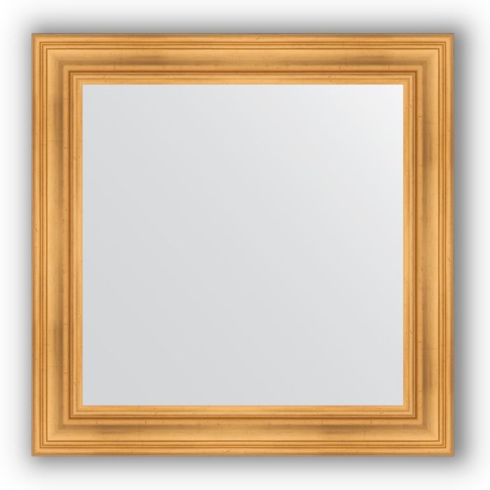 Зеркало в багетной раме - травленое золото 99 мм, 82 х 82 см, Evoform