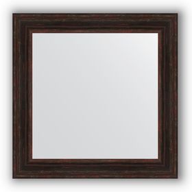 Зеркало в багетной раме - тёмный прованс 99 мм, 82 х 82 см, Evoform