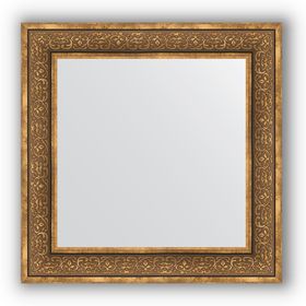 Зеркало в багетной раме - вензель бронзовый 101 мм, 73 х 73 см, Evoform
