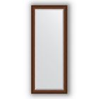 Зеркало с фацетом в багетной раме - орех 65 мм, 62 х 152 см, Evoform - фото 6051259