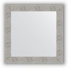 Зеркало в багетной раме - волна хром 90 мм, 80 х 80 см, Evoform - фото 306897981