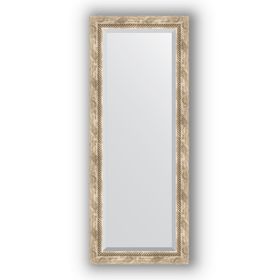 Зеркало с фацетом в багетной раме - прованс с плетением 70 мм, 53 х 133 см, Evoform