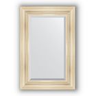 Зеркало с фацетом в багетной раме - травленое серебро 99 мм, 59 х 89 см, Evoform - фото 6051282