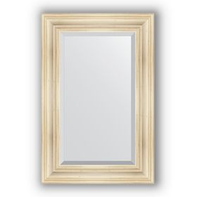 Зеркало с фацетом в багетной раме - травленое серебро 99 мм, 59 х 89 см, Evoform