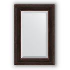 Зеркало с фацетом в багетной раме - тёмный прованс 99 мм, 59 х 89 см, Evoform - фото 306897993