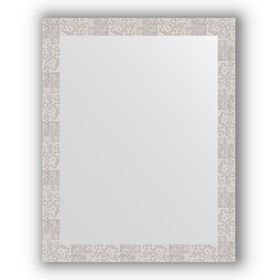 Зеркало в багетной раме - соты алюминий 70 мм, 76 х 96 см, Evoform