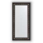 Зеркало с фацетом в багетной раме - чёрный ардеко 81 мм, 55 х 115 см, Evoform - фото 306898015