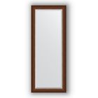 Зеркало с фацетом в багетной раме - орех 65 мм, 57 х 142 см, Evoform - фото 306898025