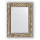 Зеркало с фацетом в багетной раме - виньетка античное серебро 85 мм, 55 х 75 см, Evoform - фото 6051320