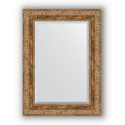 Зеркало с фацетом в багетной раме - виньетка античная бронза 85 мм, 55 х 75 см, Evoform - фото 6051321