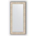 Зеркало с фацетом в багетной раме - виньетка серебро 109 мм, 80 х 170 см, Evoform - фото 6051347