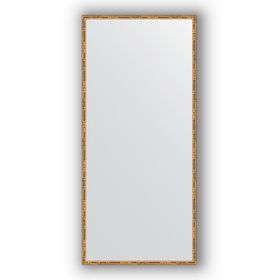 Зеркало в багетной раме - золотой бамбук 24 мм, 67 х 147 см, Evoform