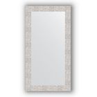 Зеркало в багетной раме - соты алюминий 70 мм, 56 х 106 см, Evoform - фото 306898065