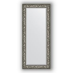 Зеркало с фацетом в багетной раме - византия серебро 99 мм, 69 х 159 см, Evoform