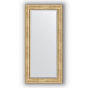 Зеркало с фацетом в багетной раме - состаренное серебро с орнаментом 120 мм, 82 х 172 см, Evoform