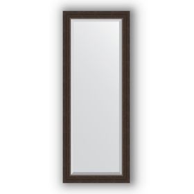 Зеркало с фацетом в багетной раме - палисандр 62 мм, 51 х 131 см, Evoform